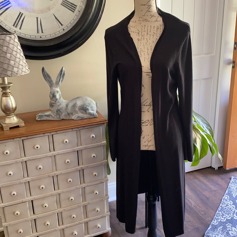 Talbots black maxi sweater.